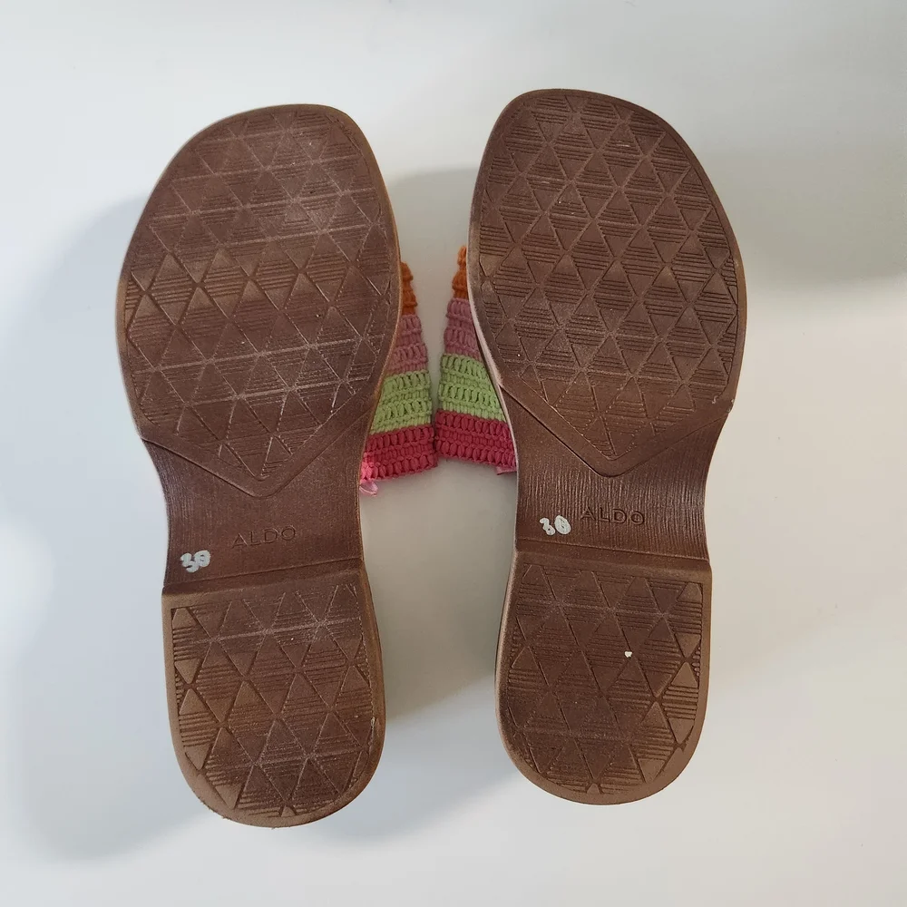ALDO Women's Multicolor Crochet Platform Sandals - Picture 3 of 3